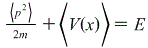 Image for A particle with mass m is moving in one dimension in the potential V(x). The particle is an a state of definit