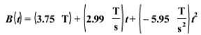 B(d = (3.75 T) + 2.99 |1+- 5.95 