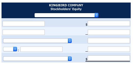 KINGBIRD COMPANY Stockholders Equity