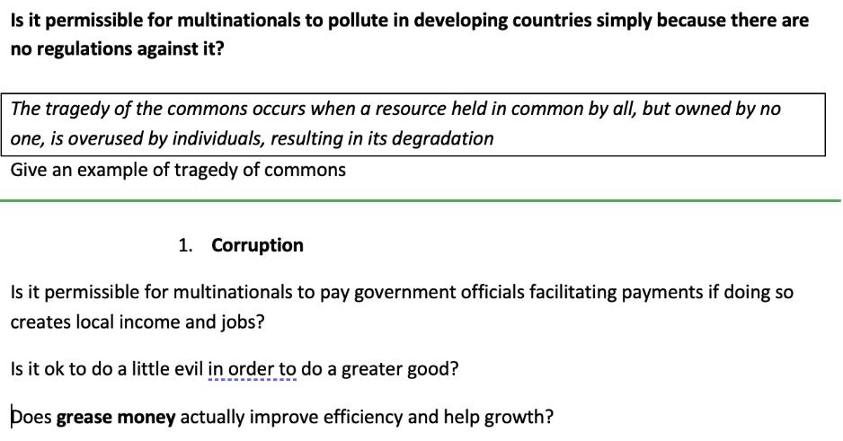 Is it permissible for multinationals to pollute in developing countries simply because