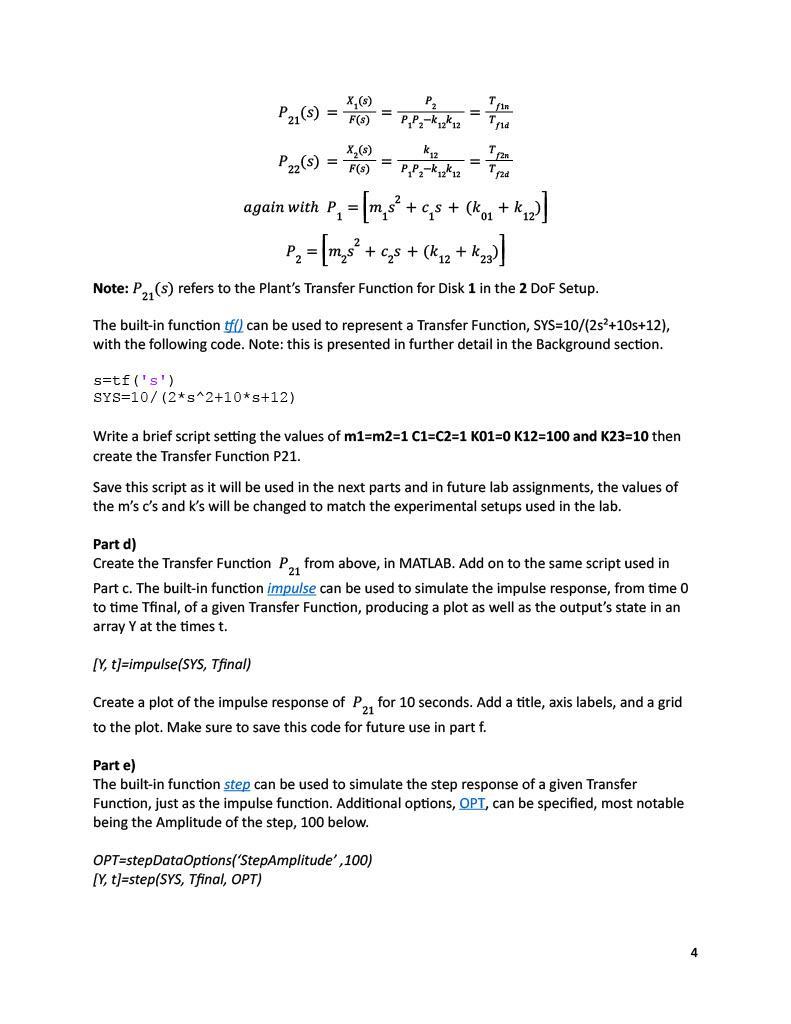 [ begin{array}{c} P_{21}(s)=frac{X_{1}(s)}{F(s)}=frac{P_{2}}{P_{1} P_{2}-k_{12} k_{12}}=frac{T_{f 1 n}}{T_{f 1 d}}  P_