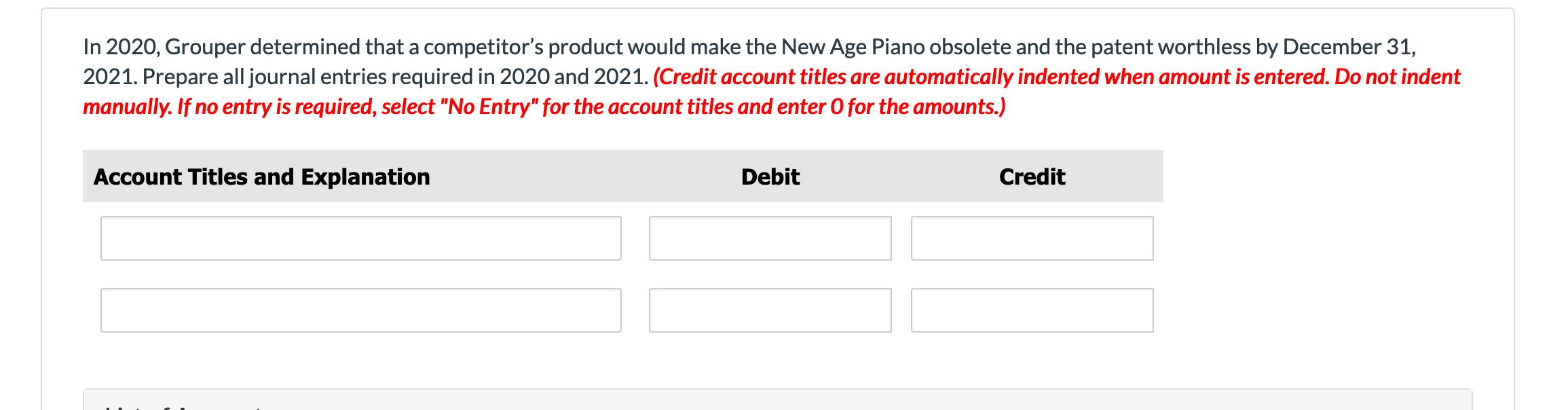 In 2020, Grouper determined that a competitors product would make the New Age Piano obsolete and the patent worthless by Dec