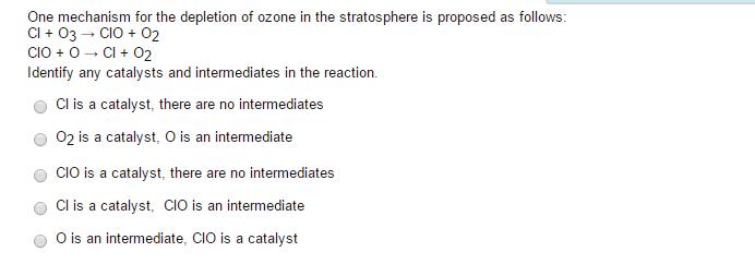 One mechanism for the depletion of ozone in the st