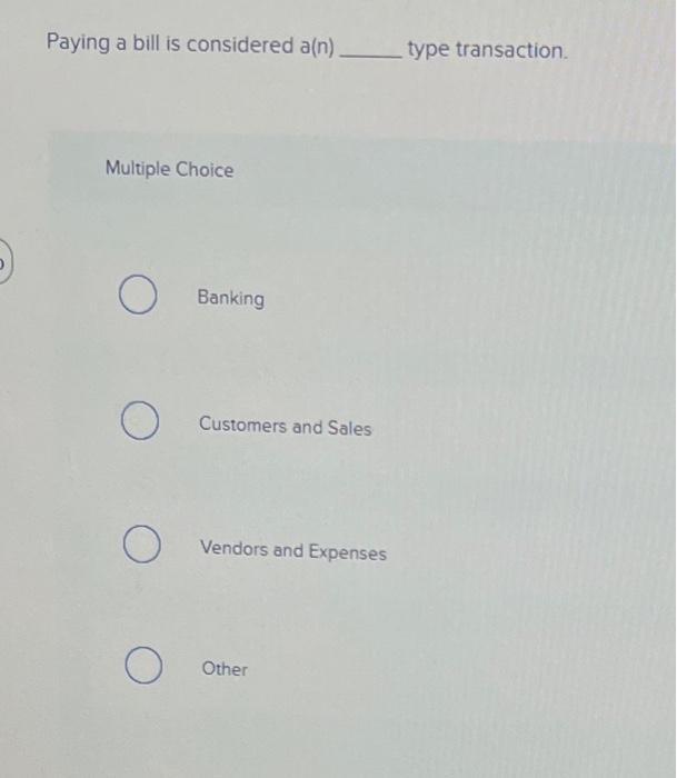 Deposit The is used to record a customers and sales transaction when