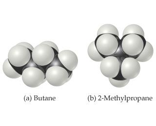 (a) Butane (b) 2-Methylpropane