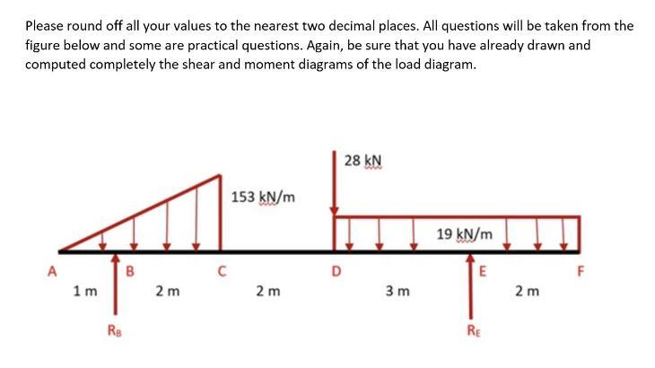 Please round off all your values to the nearest two decimal places. All questions will be taken from the figure below and som