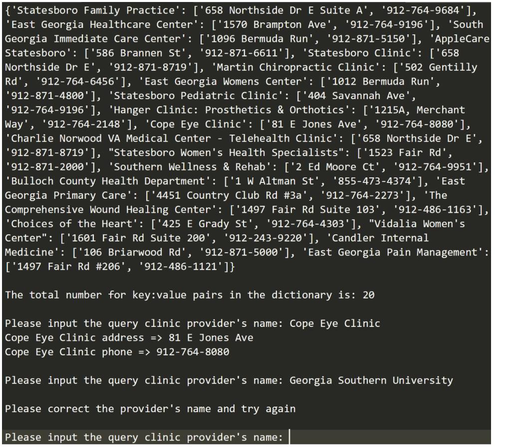 {'Statesboro Family Practice': ['658 Northside Dr E Suite A', '912-764-9684'], 'East Georgia