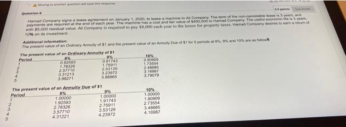 Moving to another question will save this response 12445 Question 6 5.5
