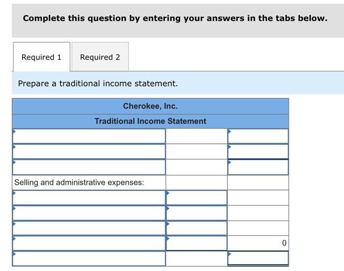 Complete this question by entering your answers in the tabs below. Required 1 Required 2 Prepare a