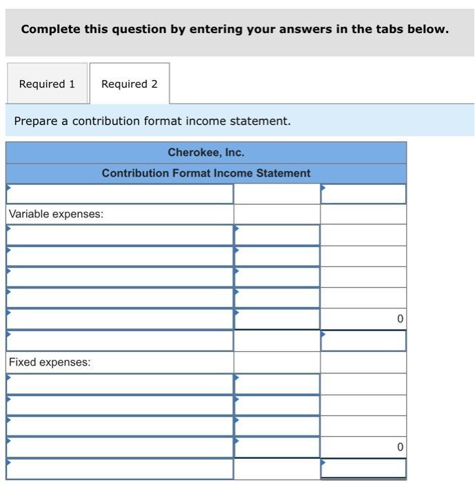 Complete this question by entering your answers in the tabs below. Required 1 Required 2 Prepare a