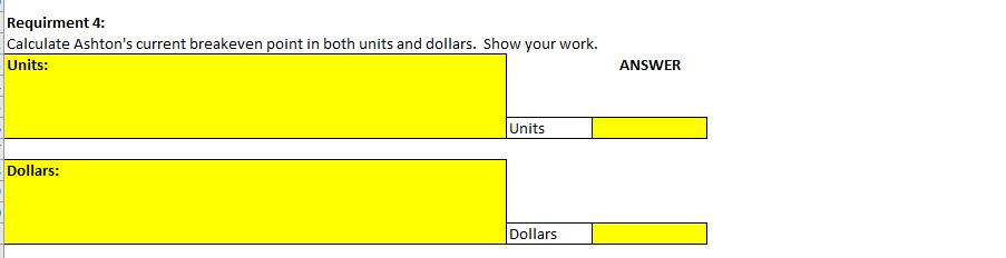 find the unknown for B, you will have to complete Requirement 2.