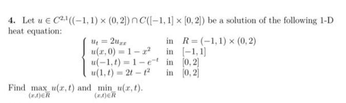 4. Let u C((-1, 1) (0,2]) nC([-1, 1] [0, 2]) be a