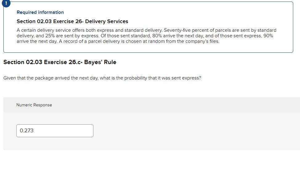 offers both express and standard delivery. Seventy-five percent of parcels are sent