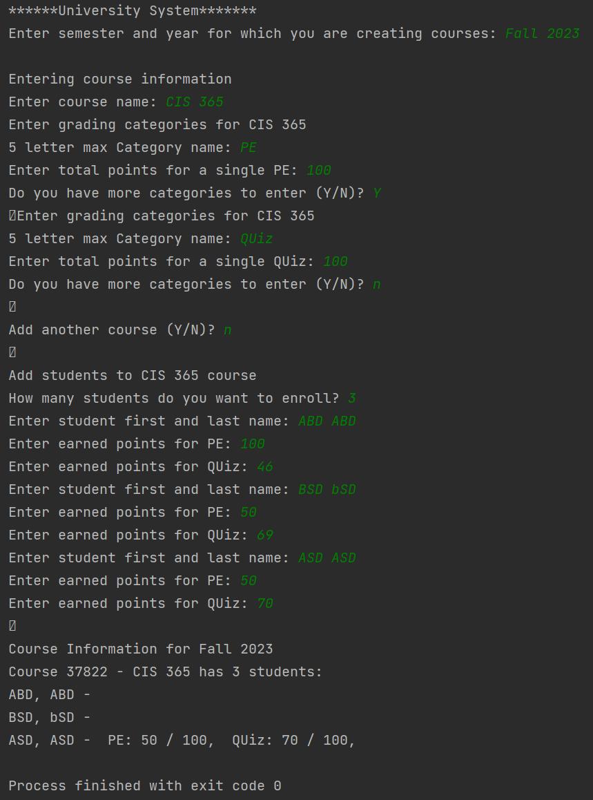 ( star * * * * * ) University System******* Enter semester and year for which you are creating courses: FalL 2023 Entering