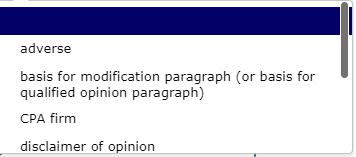 adverse basis for modification paragraph (or basis for qualified opinion paragraph) CPA firm disclaimer of opinion