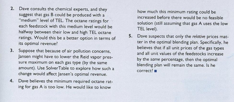 2. Dave consults the chemical experts, and they suggest that gas \( B \) could be produced with a how much this minimum ratin