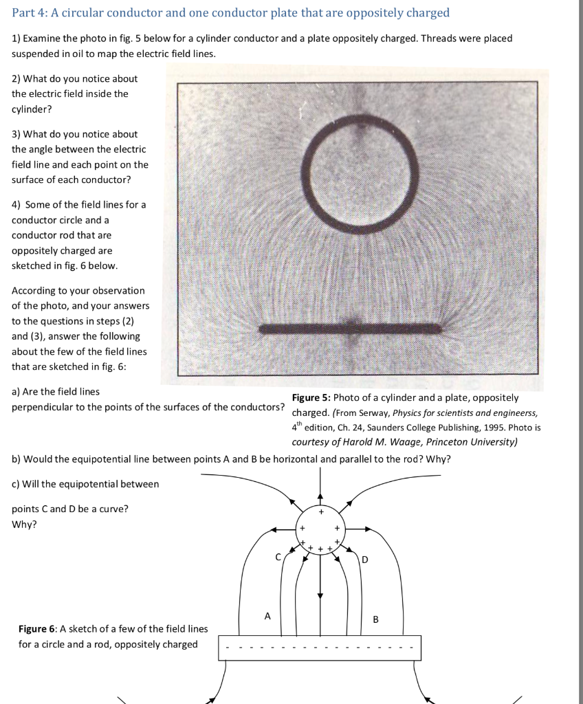 Part 4: A circular conductor and one conductor plate that are oppositely