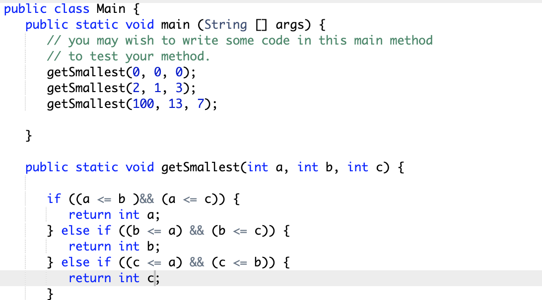 '.class' expected return int b; 3 errors > A Main.java:18: error: '.class'