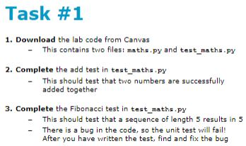 Task #1 1. Download the lab code from Canvas - This contains