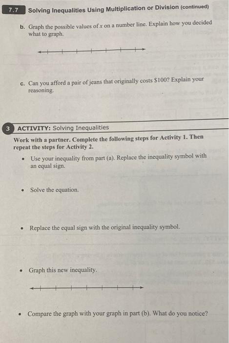 Essential Question How can you use multiplication or division to solve an