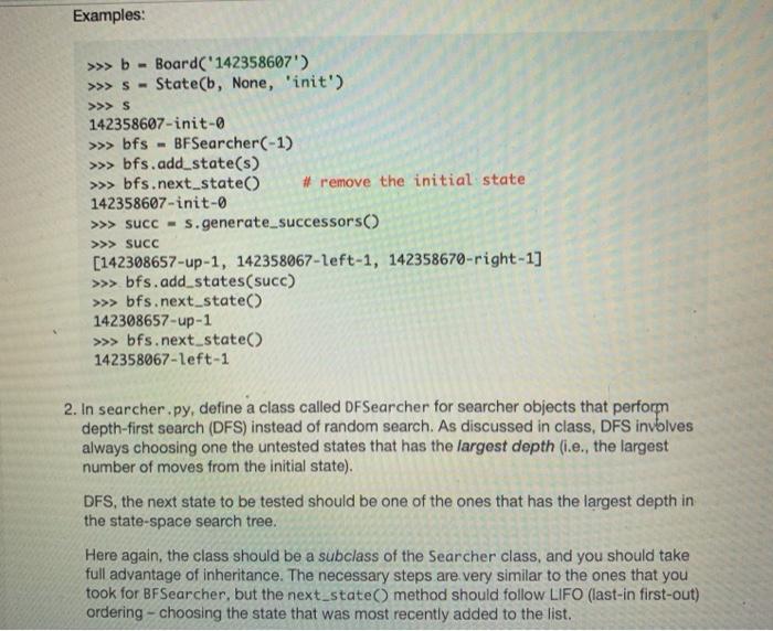 perform breadth-first search (BFS) instead of random search. As discussed in class,