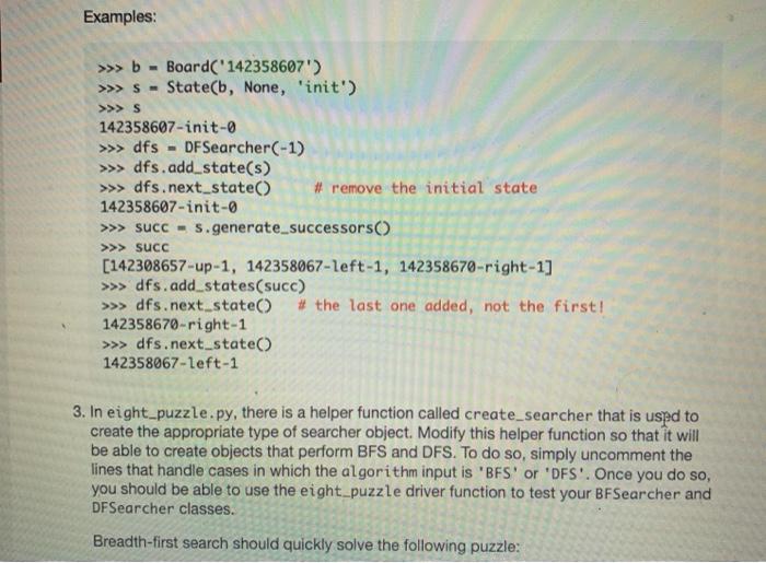 BFS involves always choosing one the untested states that has the smallest