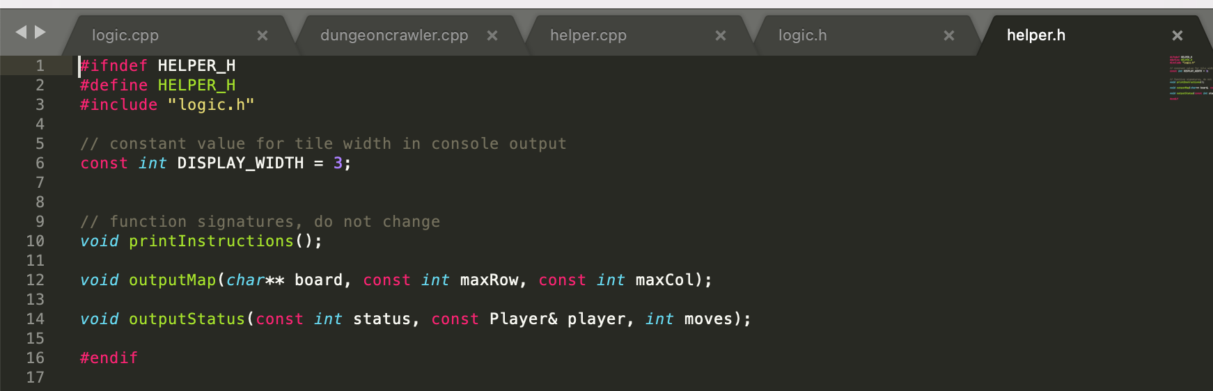 starter code to Mimir so you can take a look at the