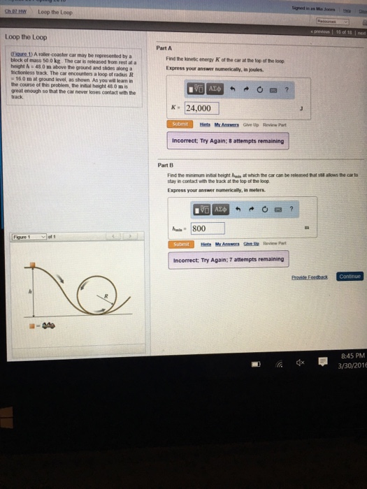 CHP H Loop the Loop Loop the Loop (Figure 1) A roller-coaster