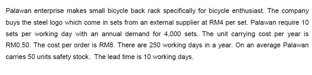 Palawan enterprise makes small bicycle back rack specifically for bicycle enthusiast. The company buys the steel logo which c