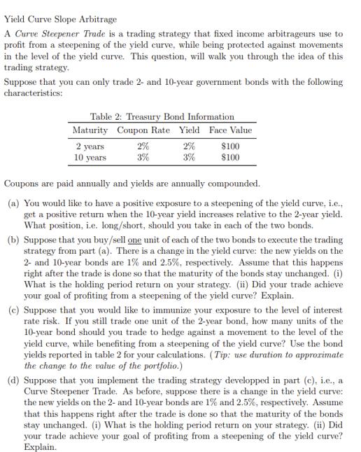 Yield Curve Slope Arbitrage A Curve Steepener Trade is a trading strategy that fixed income arbitrageurs use