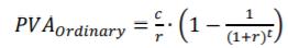 PV Aordinary === (1-a711) (+r)