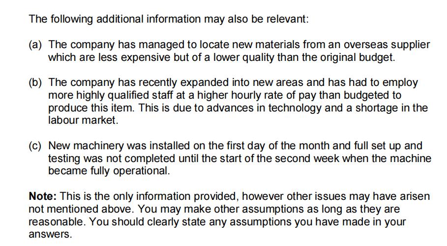 The following additional information may also be relevant: (a) The company has managed to locate new materials from an overse
