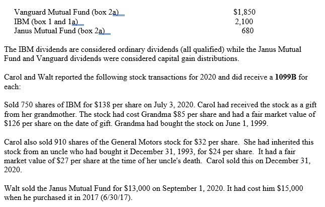 Vanguard Mutual Fund (box 2a)_IBM (box 1 and la)Janus Mutual Fund (box 2a$1,8502.100680The IBM dividends are considered