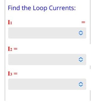 Find the Loop Currents: 12 = 13 = O