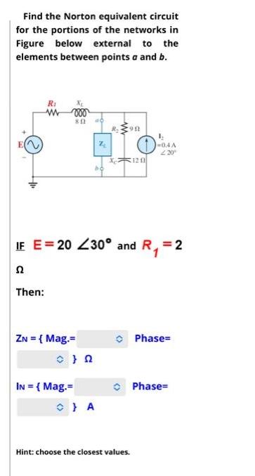 Find the Norton equivalent circuit for the portions of the networks in Figure below external to the elements