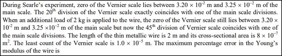 during searle's experiment zero of the vernier scale