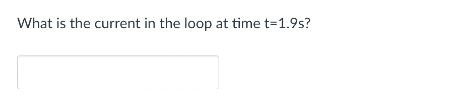 What is the current in the loop at time t=1.9s?