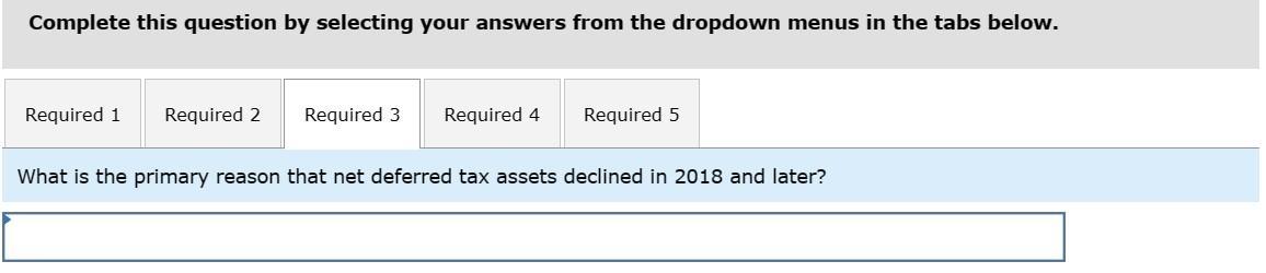 Complete this question by selecting your answers from the dropdown menus in the tabs below. What is the primary reason that n