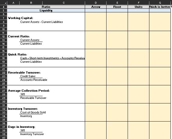 4 5 6 7 Working Capital: 8 9 10 11 12 Current Ratio: 13 14 15 16 17 18 19 20 23 24 B 25 26 27 28 29 30 31
