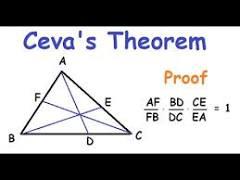 B Ceva's Theorem A D E C Proof AF BD CE FB DC EA