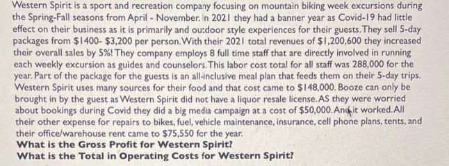 Western Spirit is a sport and recreation company focusing on mountain biking week excursions during the