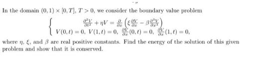 In the domain (0, 1)  [0, T], T> 0, we consider the boundary value problem (-B {v(0.1) = x + 2) = 6 (C6 - 55+