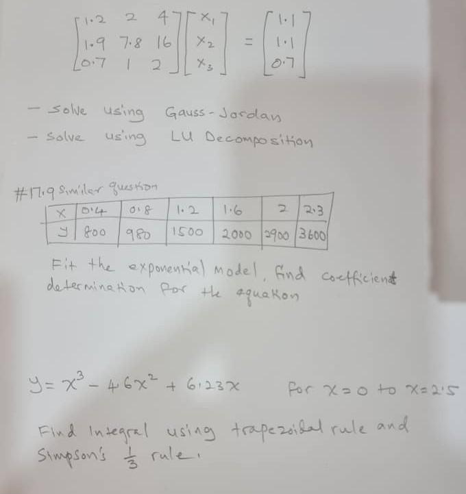 4 1.9 7.8 16 0.71 2 [1.22 X X 43 #1719 Similar question X 04 08 y 800 980 8.7 solve using Gauss- Jordan solve