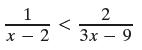1 x-2 V 2 3x - 9