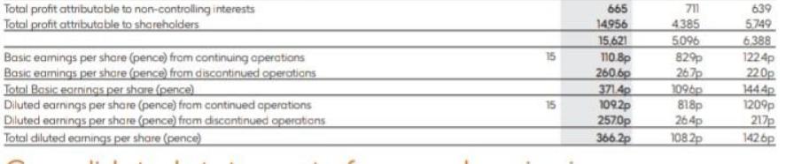 Total profit attributable to non-controlling interests Total profit attributable to shareholders Basic