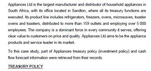 Appliances Ltd is the largest manufacturer and distributor of household appliances in South Africa, with its