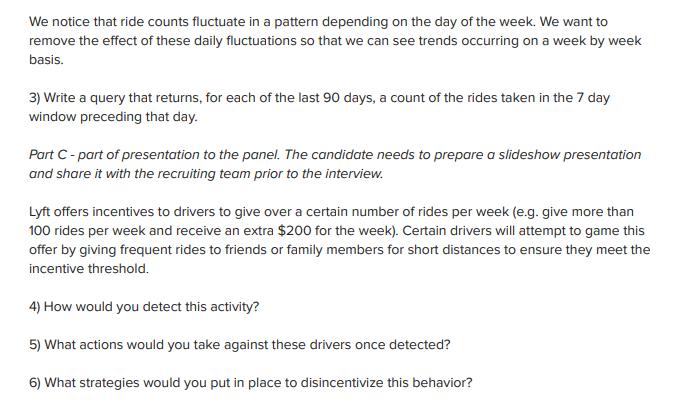 We notice that ride counts fluctuate in a pattern depending on the day of the week. We want to remove the