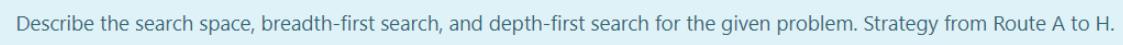 Describe the search space, breadth-first search, and depth-first search for the given problem. Strategy from
