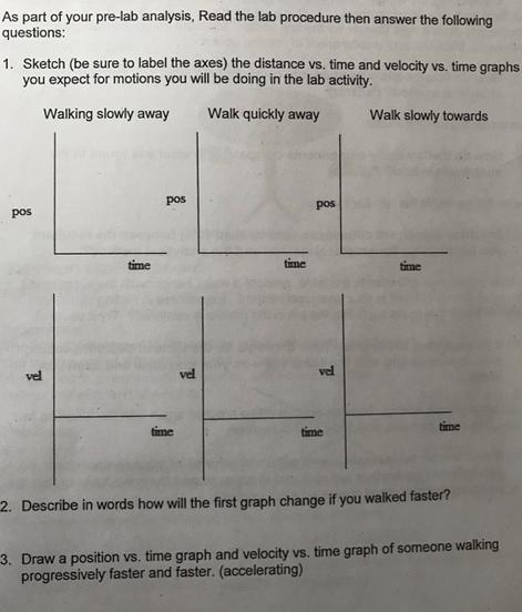 As part of your pre-lab analysis, Read the lab procedure then answer the following questions: 1. Sketch (be