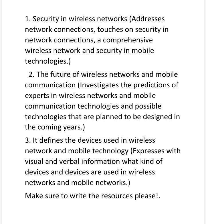 1. Security in wireless networks (Addresses network connections, touches on security in network connections,